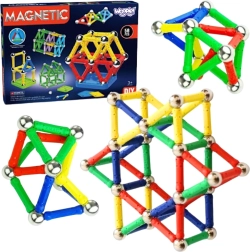 Woopie magnetické stavebné kocky 3D, 58 ks
