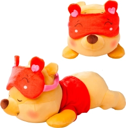 plyšový macko WINNIE THE POOH Snuglets 40 cm s maskou na spanie