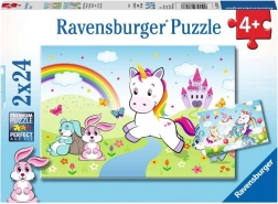 Puzzle RAVENSBURGER rozprávkový jednorožec 2×24 dielikov