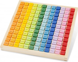 Vzdelávacia drevená tabuľka s násobilkou