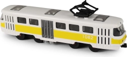 Žltá električka MHD s otváracími dverami 16 cm
