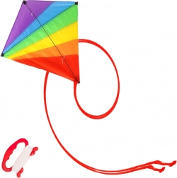 Dúhový šarkan 87 × 81 cm s dlhým chvostom