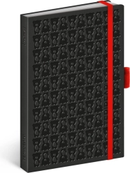 NOTIQUE zápisník TERIBEAR, čierny, linajkovaný, 9 × 13 cm
