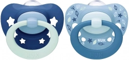 Cumlík NUK Signature, silikónový, 6–18 mesiacov, 2 ks