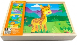 Drevené puzzle – ZOO 4 zvieratá