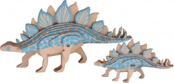Woodcraft drevené 3D puzzle stegosaurus 2 v 1