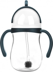 Magická fľaša so slamkou so závažím 280 ml biela