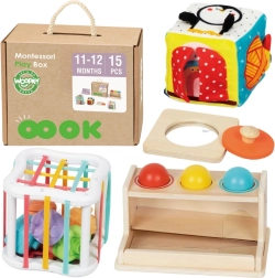 Woopie green montessori box 5v1 pre bábätká 11–12 mesiacov fsc