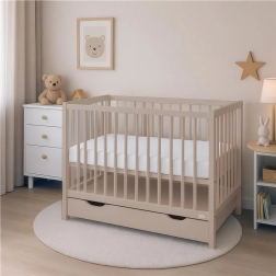 Detská postieľka so zásuvkou New Baby Basic kašmírová