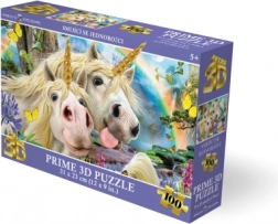 3D puzzle Usmievajúci sa jednorožci 100 dielikov