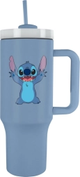 Cestovný hrnček so slamkou Lilo a Stitch modrý 1200 ml