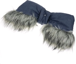 Rukávnik na kočík 2v1 s kožušinkou New Baby modrý