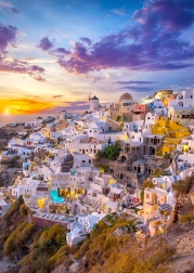 Puzzle Západ slnka nad Santorini 1000 dielikov