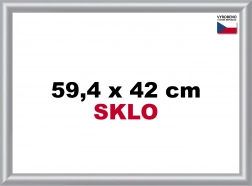 Plastový rám na puzzle A2 strieborný