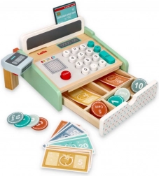 Pastelová pokladňa - drevená hračka