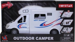 Biely interaktívny karavan so svetlami a zvukmi