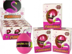 Rastúce vajce plameniak 6 cm ružové