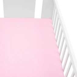 Jersey prestieradlo do postieľky 120×60 ružové NEW BABY