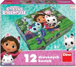 Drevené licenčné kocky Gábi – 12 kociek