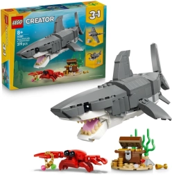 LEGO Creator 3 v 1 divoký žralok a truhlica s pokladom
