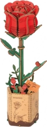3D drevená skladačka Červená Ruža