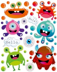 Nálepky Potvorky veľký hárok