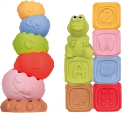 Montessori stavebnica a senzorická pyramída 13 ks