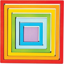 Drevené skladacie štvorce BIGJIGS BABY