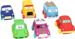 Mäkké plastové autíčko 9 cm s voľnými kolesami