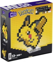 MEGA Pokémon Pikachu pixel art – stavebnica 3D figúrky