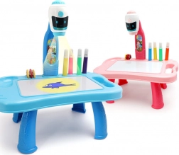 Detský projektor na kreslenie 2v1 – ružový stolček