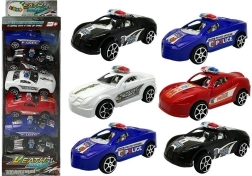 Sada policajných autíčok so zotrvačníkom 6 ks