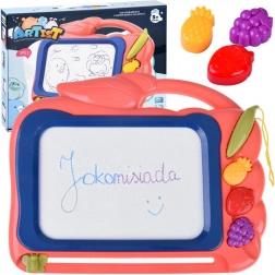 magnetická kresliaca tabuľka so znikopisom a ovocnými pečiatkami