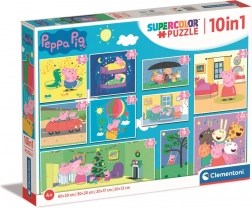Puzzle Prasiatko Peppa 10v1 od Clementoni
