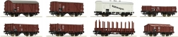 Roco osemdielna sada nákladných vozňov DRG H0