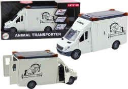 Auto transportér pre kone s otváracími dverami a svetelnými a zvukovými efektmi biely