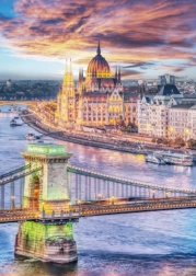 Puzzle DINO Budapešť Reťazový most 1000 dielikov