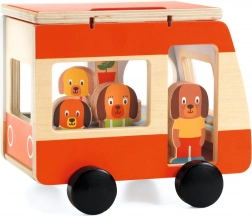 Drevený multivan s medvedíkmi Djeco