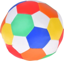 Mäkká farebná textilná lopta z ekokože 15 cm