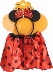 Karnevalový set myška s bodkami červená