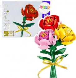 Stavebnica ruže s mašľou – 92 dielikov