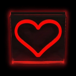 LED neónová lampička srdce červené 2Kids Toys