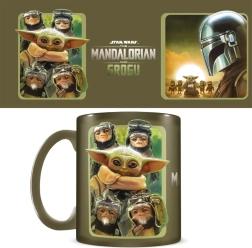 Darčekový set Star Wars Mandalorian a Grogu – hrnček, podtácka a kľúčenka