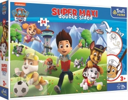Obojstranné puzzle Labková patrola: Dobrodružstvo super maxi 24 dielikov