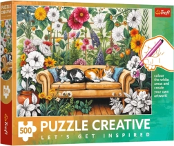 Puzzle 500 dielikov – Mačacia oranžéria TREFL