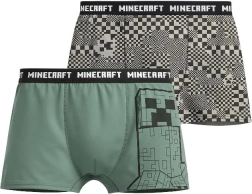 Minecraft chlapčenské boxerky zeleno-sivé (duopack 2 ks)