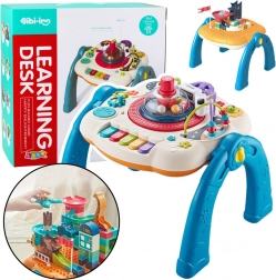 Interaktívny vzdelávací stôl 2v1 s doskou na kocky Modrý