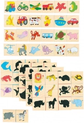 Drevené puzzle nájdi tieň