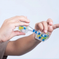 Fidget Blox Sound relaxačná kocka – modrá a žltá