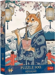 Trefl Puzzle Premium Plus Pets as Art: Shibina rezancová meditácia, 500 dielikov